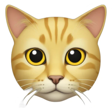yellow cat stares at you sticker