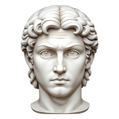 Full view of Michelangelo's David statue, Renaissance masterpiece, artistic stylized representation of the biblical hero sticker