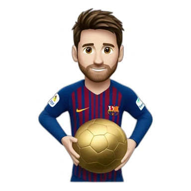 messi qui vole le ballon d'or sticker