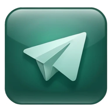 
dark green telegram logo icon without background sticker