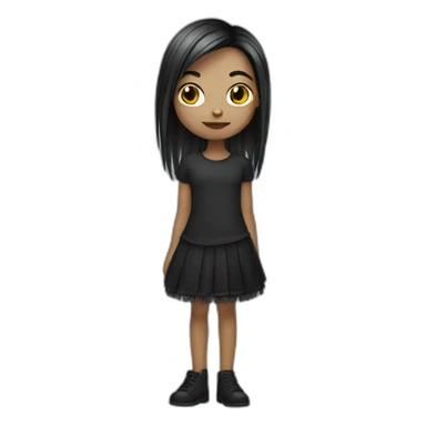 gotic girl sticker
