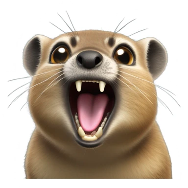 Hyrax screaming sticker