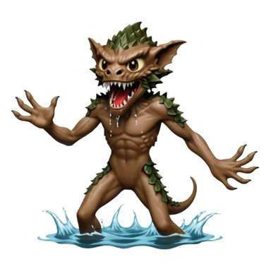 A stranger things demogorgon that look like it is going to run away sticker