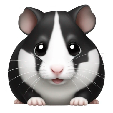 Black White hamster sticker