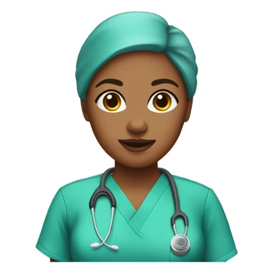 female surgeon in scrubs sticker