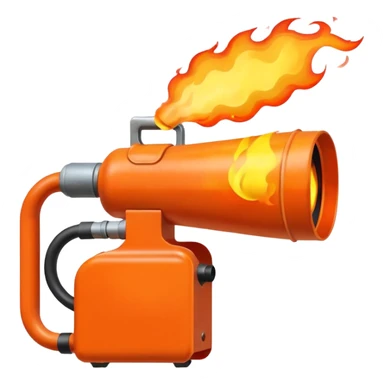 flame thrower realistic sticker