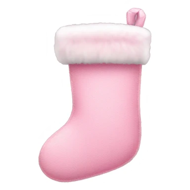 Pink christmas stocking with fur sticker