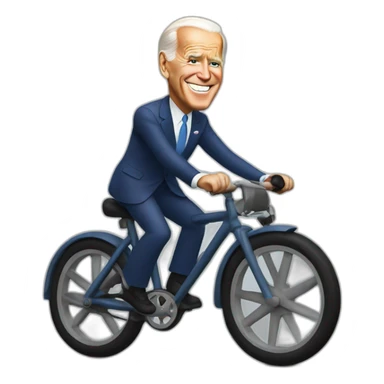 Joe biden on bike sticker