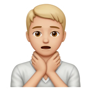 two hands on neck choking  sticker