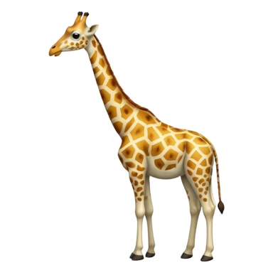 High resolution giraffe leaning to eat  sticker