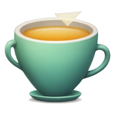 A cup of tea with attached triangle in side in a aesthetic way sticker