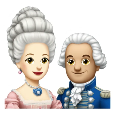 marie antoinette and Louis XVI sticker