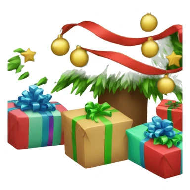 Presents under the Christmas tree sticker