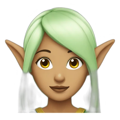 Cosplay girl with elf ears sticker