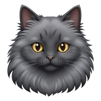 grey and black cat sticker