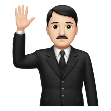 Hitler with arm straight raised sticker