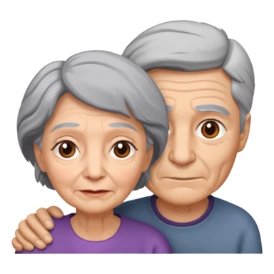 lo mismo que estas haciendo solo coloca alado de la abuela un hombre joven  sticker