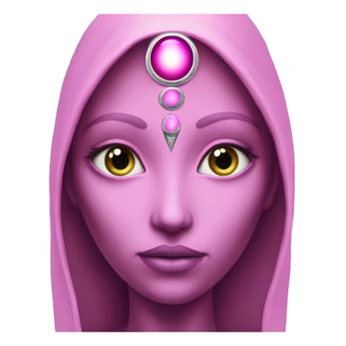 Pleiadian alien female third eye pink sticker