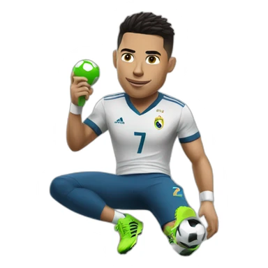 Ronaldo playing xbox sticker