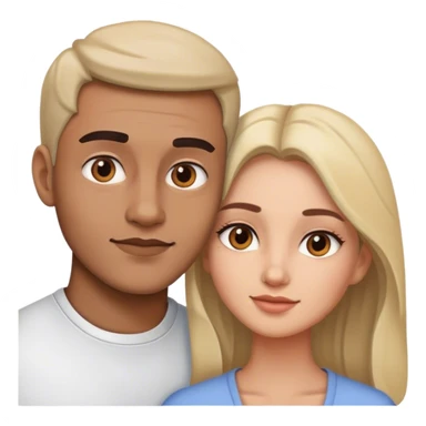 Couple métisse réaliste  sticker