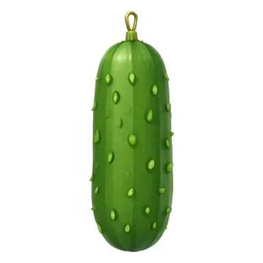 cucumber but it's a hanging fruit sticker