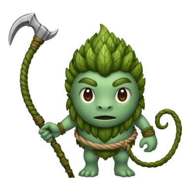 earth elemental moss green long whip sticker