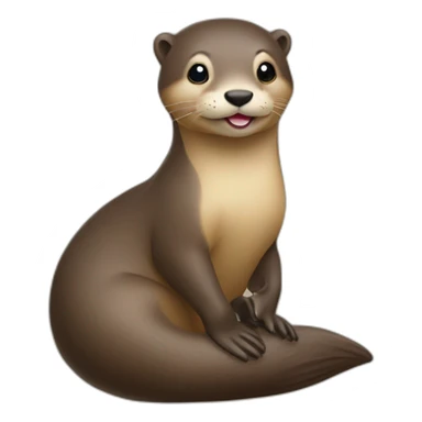 Une loutre sur un cheval sticker
