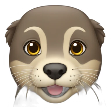 Loutre sur un chien sticker