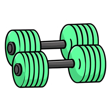 colorful workout dumbbell sticker