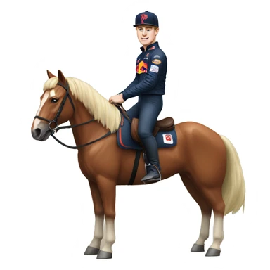 max verstappen on a horse sticker