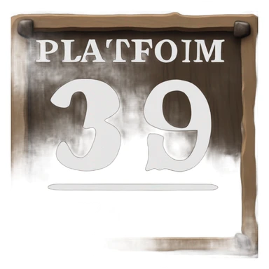 platform 9/3/4 sign sticker