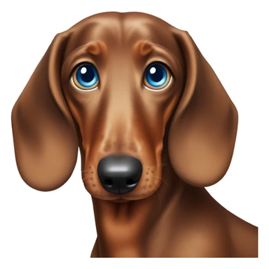 dabble dachshund with one blue eye sticker