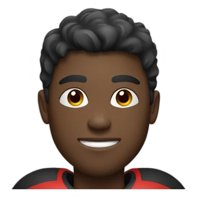 football player in black-red form sticker