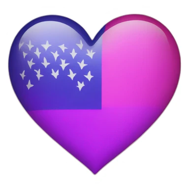 Bi flag with a heart sticker