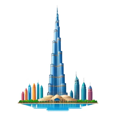 Burj khalifa sticker version sticker