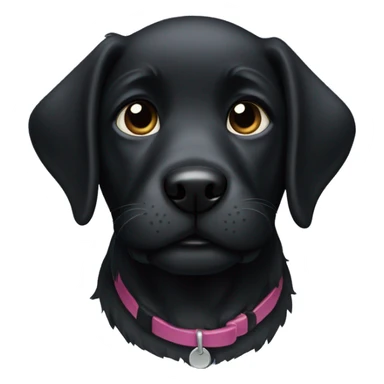 Black dog puppy sticker
