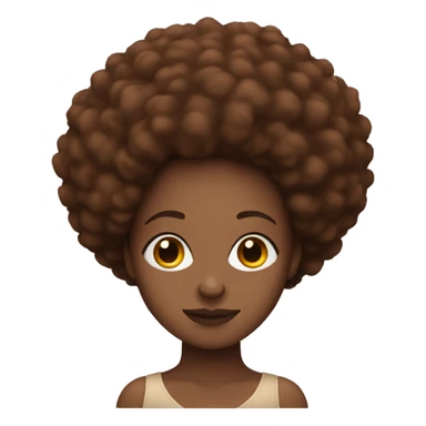 Black woman with brown Afro  sticker