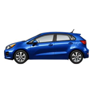Dark blue kia rio 2012 sticker
