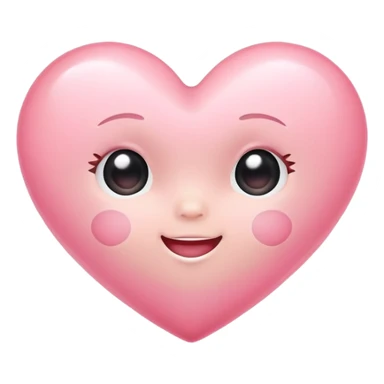 Cute baby pink heart sticker