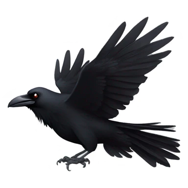 flying raven sticker
