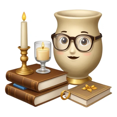 beige aesthetic objects like vase, book, pillow, glasses, and candle sticker