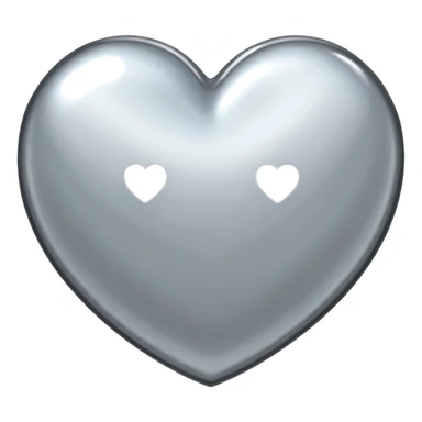 Platinum color heart sticker