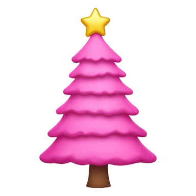 Pink Christmas tree  sticker