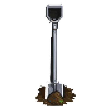 shovel digging into dirt sticker