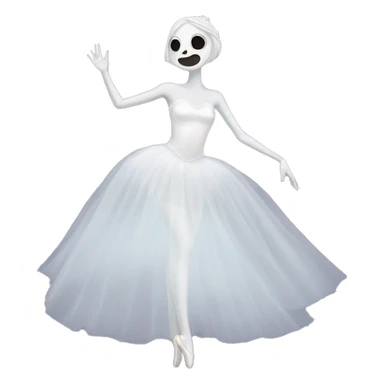 Ballerina ghost bride sticker
