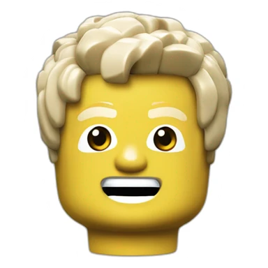 classig lego head thrilled sticker