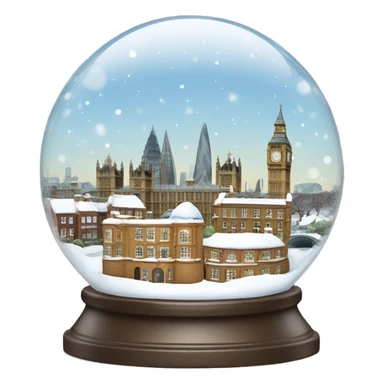 Christmas snow globe with London landscape  sticker