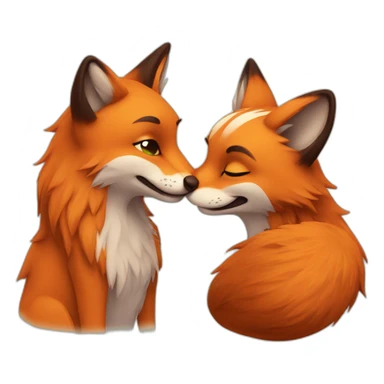 Fox and meetkat  in love sticker
