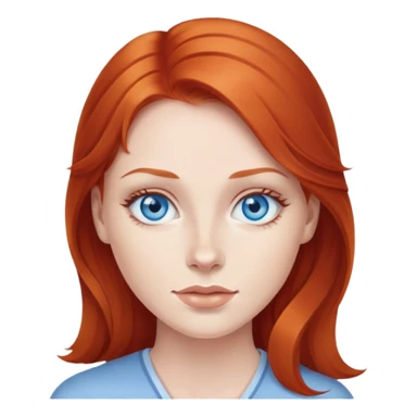 Redhead with blue eyes  sticker