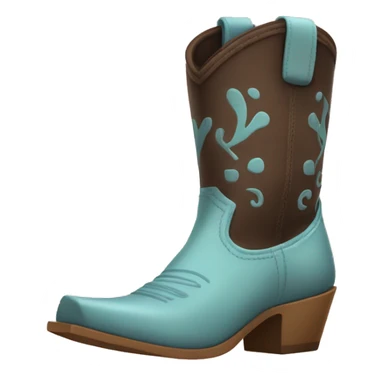 Girly square toed cowboy boots sticker